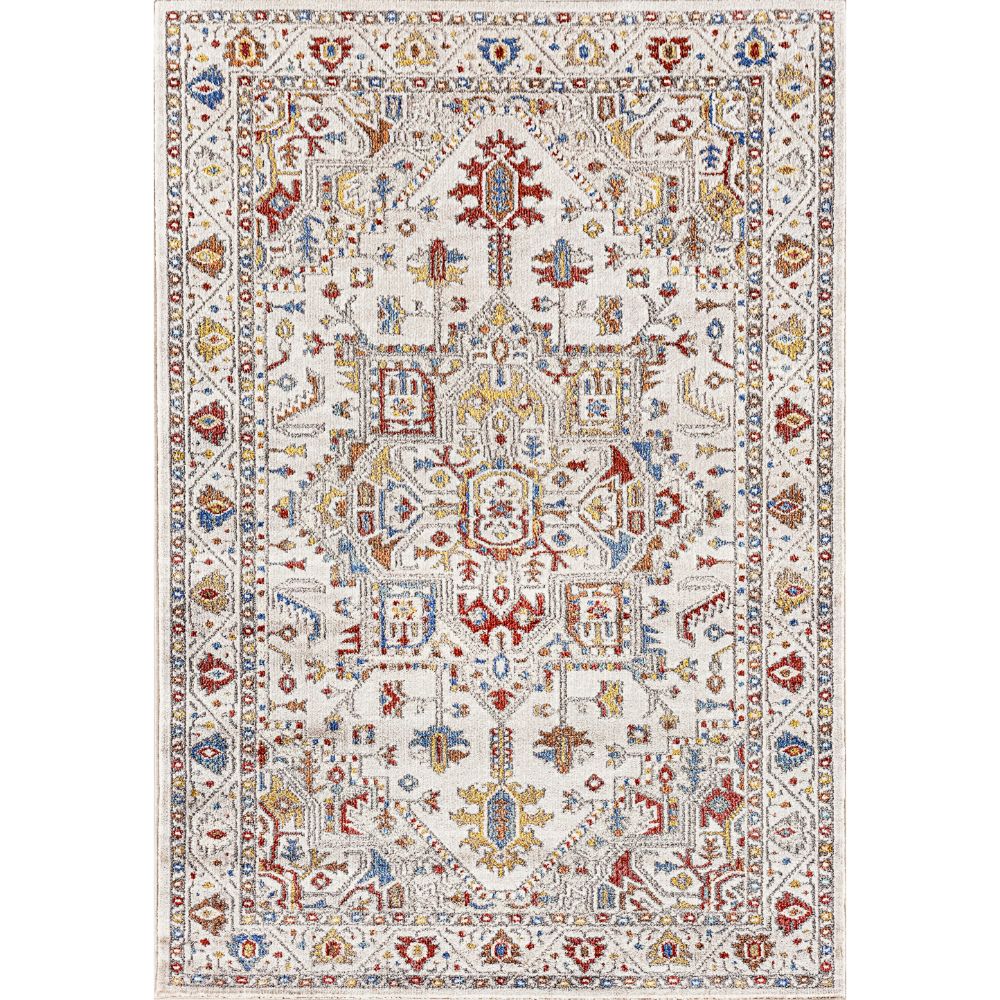 Dynamic Rugs 6805-999 Falcon 7.10 Ft. X 10.6 Ft. Rectangle Rug in Ivory/Grey/Blue/Red/Gold